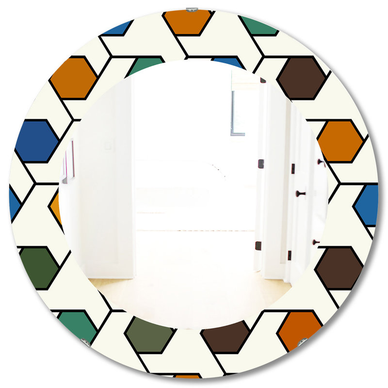 Miroir mural Honeycomb 7, H 31,5 po x l po