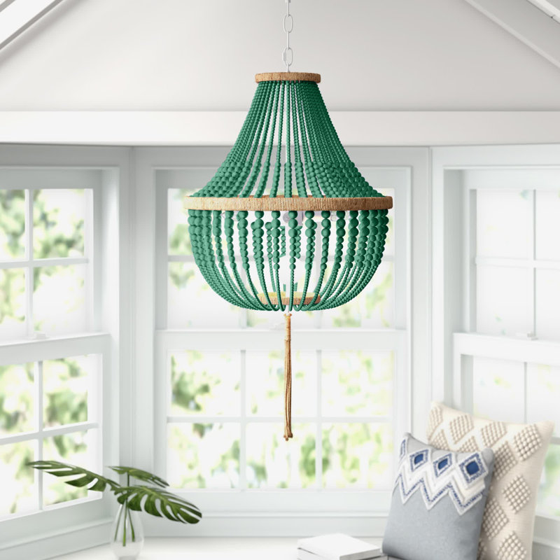 Llandel 3 - Light Dimmable Empire Chandelier, Emerald