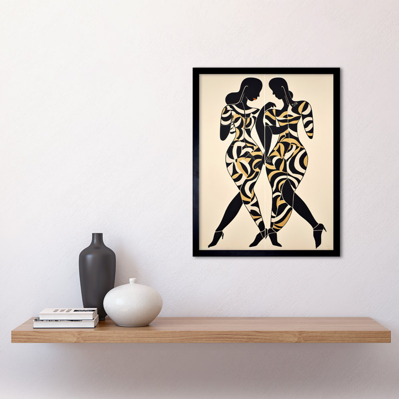 Aldesina Women With Abstract Dress - Single Picture Frame Print