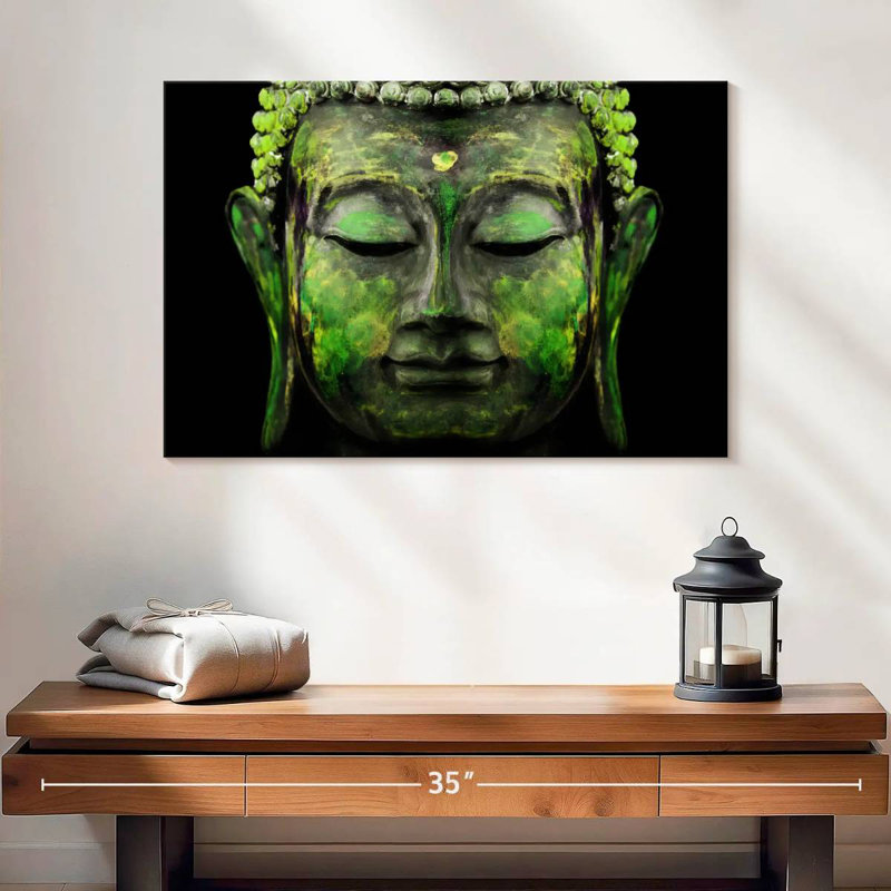 Adella Green Buddha, 16" H x 24" W
