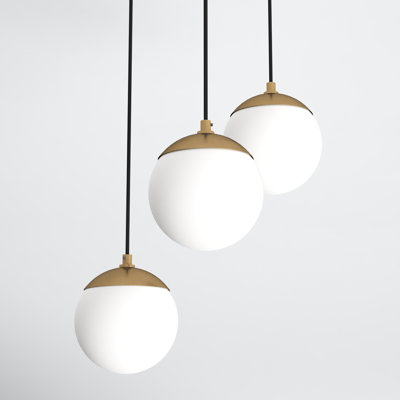 Richardson 3 Light Glass Dimmable Pendant