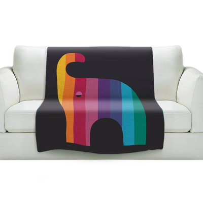 Couverture sherpa doux éléphant