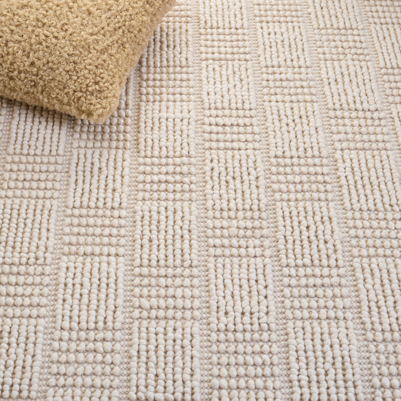 Natura Hand Woven Wool; Cotton; Recycled P.E.T Solid Color Indoor Rug, Rectangle 5' x 8'