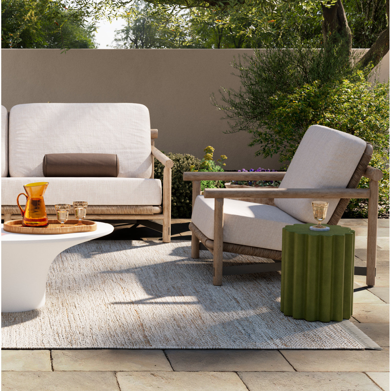 Inessa Teak Patio Lounge Chair