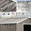 Remise d'extérieur en métal de 6 pi x 5 pi en gris - construction en fer galvanisé, robuste et stable, évents perforés, porte coulissante avec cadenas, facile à construire, panneaux, assemblage simple,