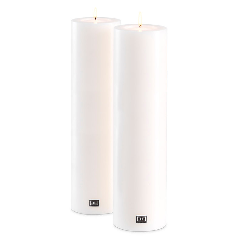Ensemble d'ouragan en polyéthylène artificiel XL (2), H 18 po x l 5 po x P 5 po, Blanc
