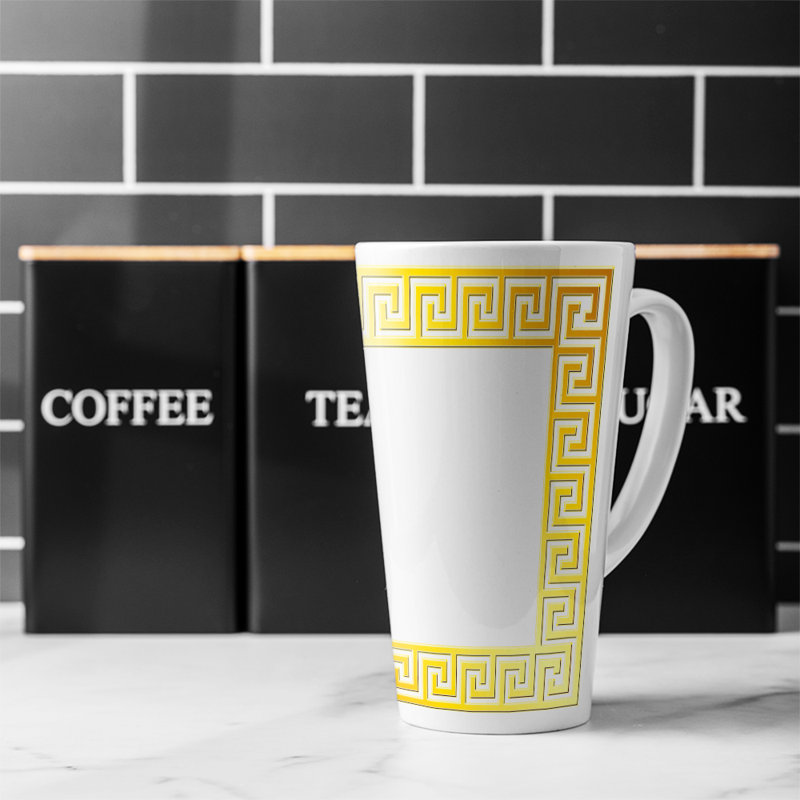 Greek Ornamental Frame Latte Mug