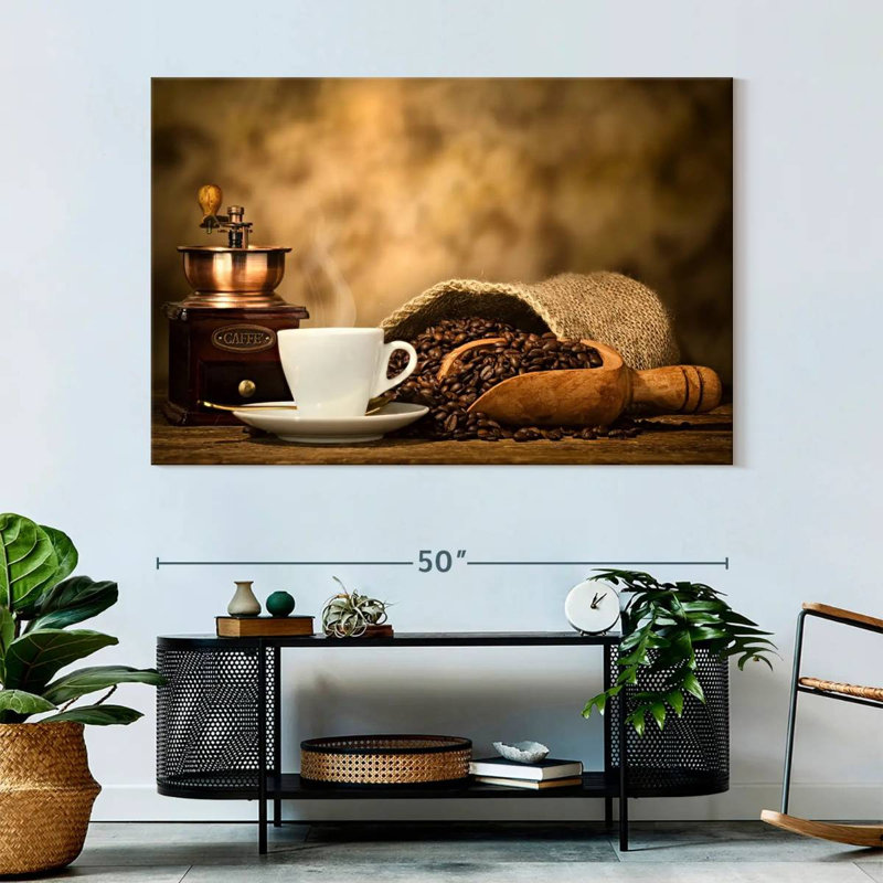 Rustic Coffee Canvas Print, 34" H x 51" W x 1.25" D