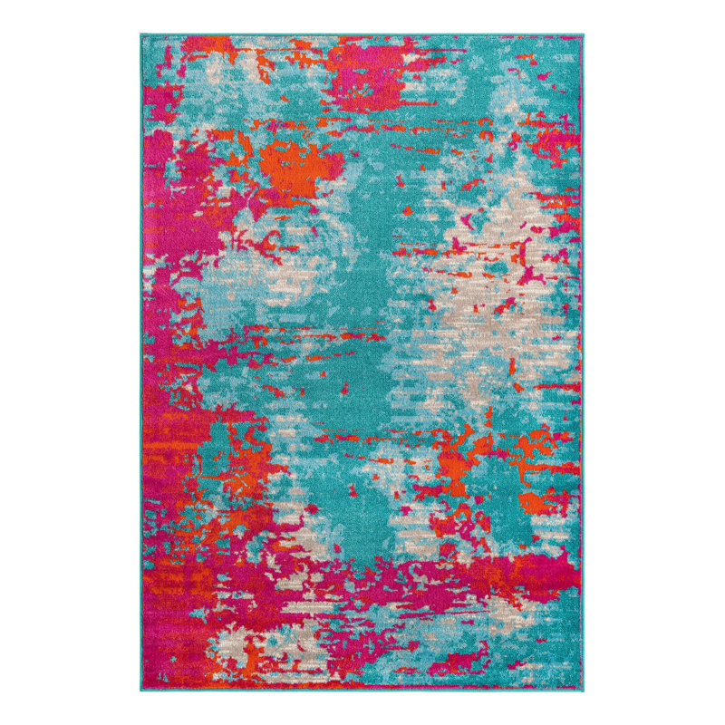 Abstract Indoor Rug, Rectangle 5'3" x 8'