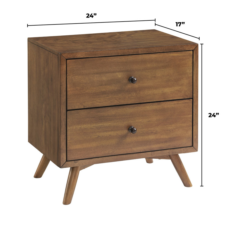 Temaraia 2-Drawer Nightstand, Cinnamon