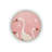 Powder Pink Themed Abstract Stork Patterned Modern Decorative Carpet-1219273989