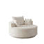 Chaise pivotante moderne de 55 pouces avec dossier coussiné, rotation à 360 degrés-1872893514