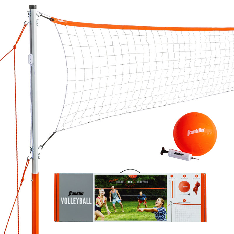Portable Outdoor Volleyball Set with Net and Ball