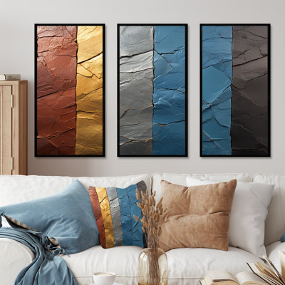 Boho Earth Element Stones Mosaic I - Boho Mosaic Wall Art Decor