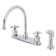 Kingston Brass Concord Two-Handle 4-Hole 8" Centerset Kitchen Faucet with Side Sprayer