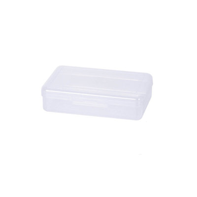 pencil cases Transparent Plastic Pencil Box Hard Stackable Stationery Storage Case With Snap Lock  Multipurpose Small Container For Pens Pencils  Supplies 6 Assorted