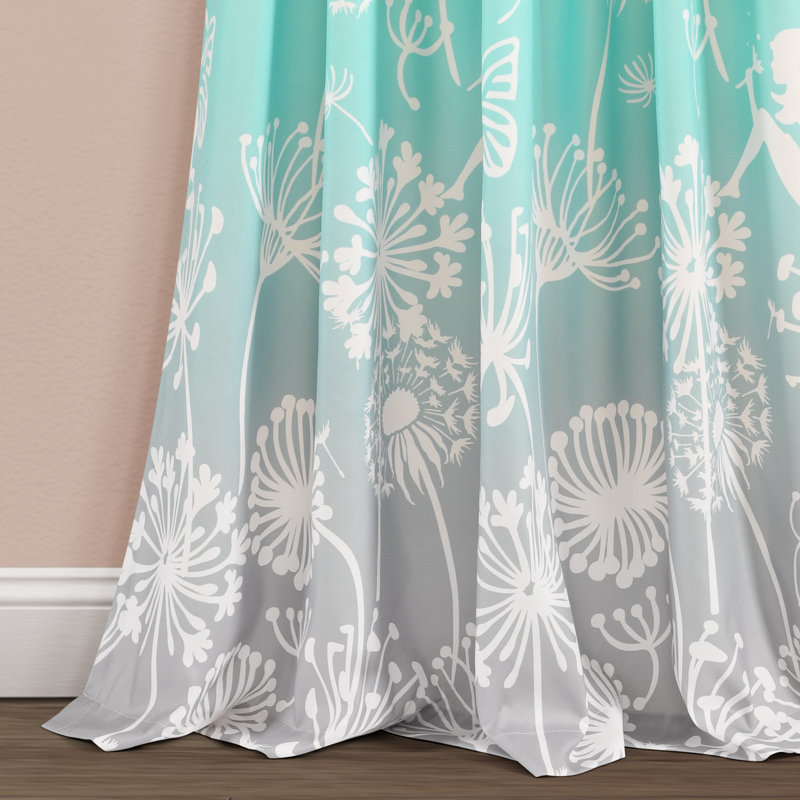 Pastel Rainbow Ombre Light-Filtering Polyester Window Panels