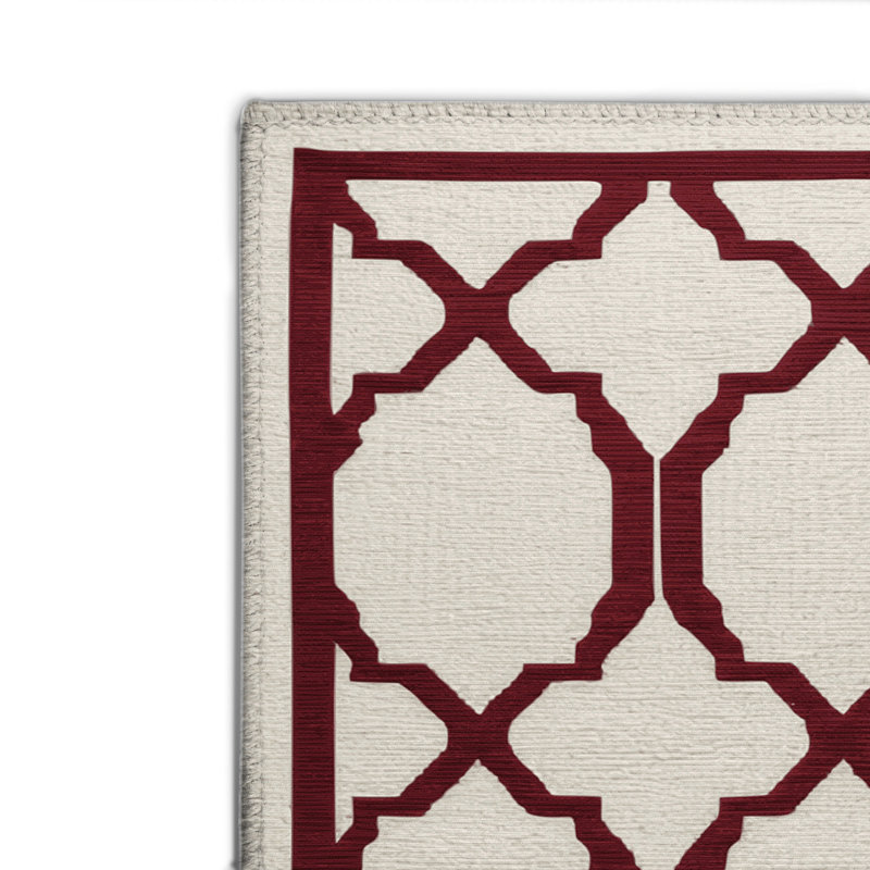 Tapis gris intérieur et extérieur Trellis, Rectangulaire 2 pi x 3 pi