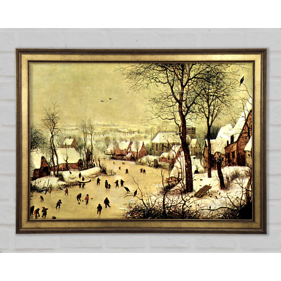 Pieter Bruegel Winterlandschaft mit Schlittschuhläufern - Einzelne Bilderrahmen Kunstdrucke