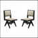 Chaises de salle à manger contemporaines 2 pièces en tissu gris clair avec accoudoirs rembourrés gris