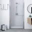 Ballycor Hinged Semi-Frameless Shower Door with Frosted Glass-1840125250