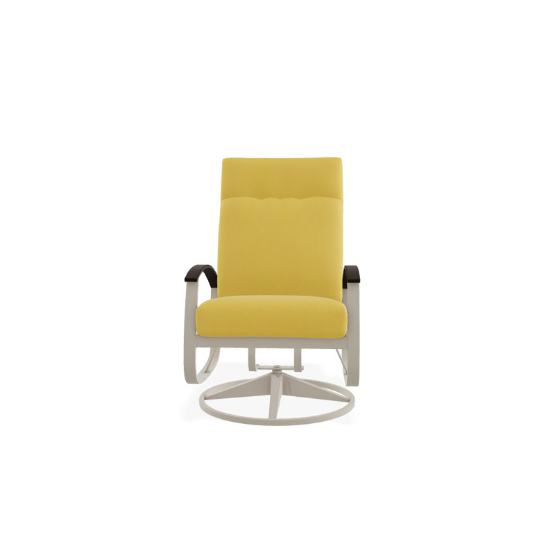 Belle Isle Outdoor Swivel Lounge Chair, Textured Kona, Yellow 43A, Kona P10