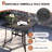 Square Outdoor Dining Table Umbrella Hole , 37 " W 37 " D