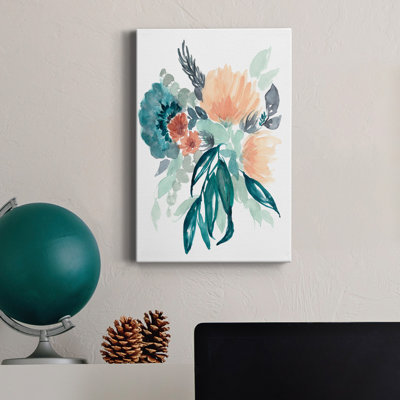 " Teal & Peach Bouquet II "