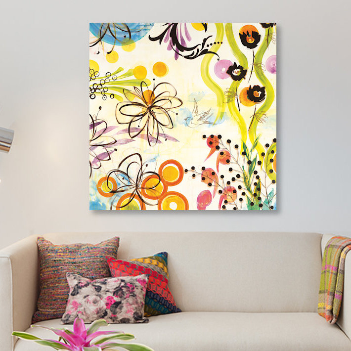 « jardin of eden », reproduction sur toile, H 24 po x l 24 po x P 1 po, Toile tendue