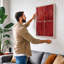 Four Red Fragments Industrial - Wrapped Canvas-1099550681-1099550671