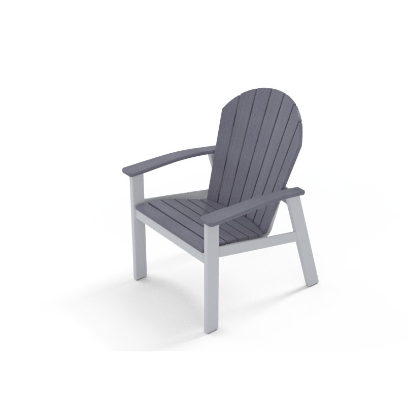Augusto Outdoor Adirondack Chair, Snow, Cape Gray