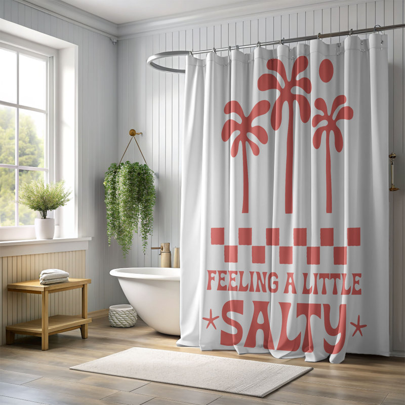 Teral Shower Curtain, 74"H x 71"W