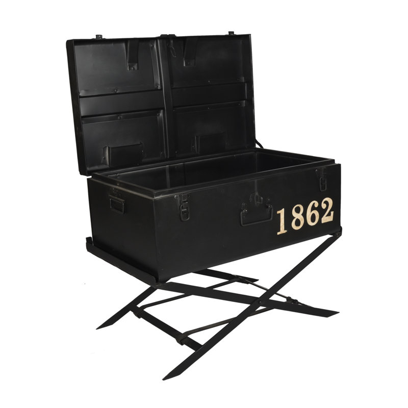 Bac de rangement en métal avec support, 26 x 17 x 12