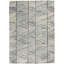Beva Geometric Handmade White/Blue Area Rug-1584396290