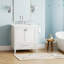Meuble-lavabo autoportant avec lavabo rectangulaire, armoire de rangement avec porte à fermeture en douceur, rangement de salle de bain pour la maison-37859886