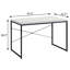 Bureau élégant avec plateau spacieux en composite de bois et piètement rectangulaire stable en métal