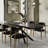 Modern 70.86“ To 102.36” Extendable Rectangular Sintered Stone Dining Table With Cross Metal Legs - Seats 8-10-212334067