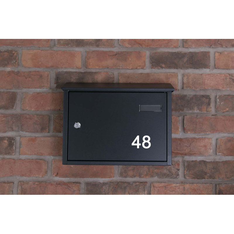 Guse Steel Wall Mounted Post Box, Black, 48