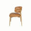  Chaise rembourrée Olimpio - Cuir brun clair-208652164