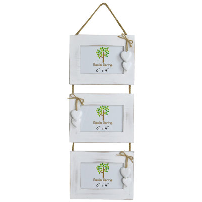 Nicola Spring - Hearts Hanging 3 Photo Frame - 6 x 4"
