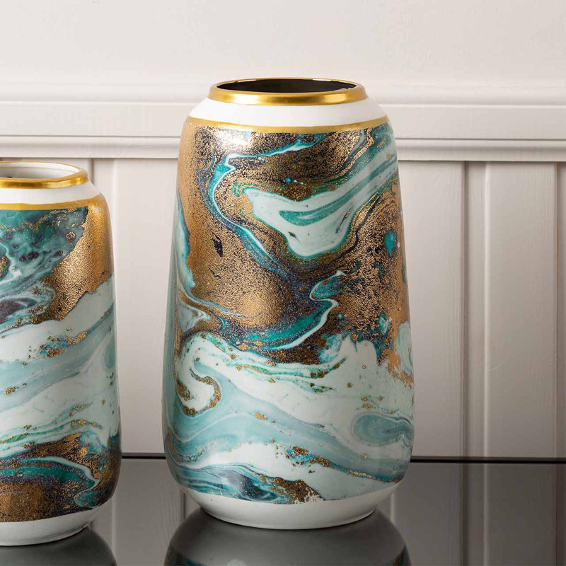 Ezrol Ceramic / Porcelain Table Vase, 35.6"H x 21.2"W x 21.2"D