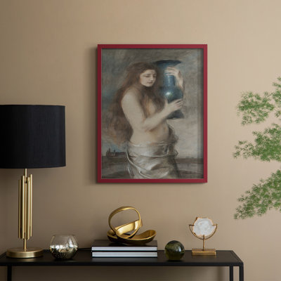 «Vintage Portrait Print», reproduction encadrée LVI - bois massif