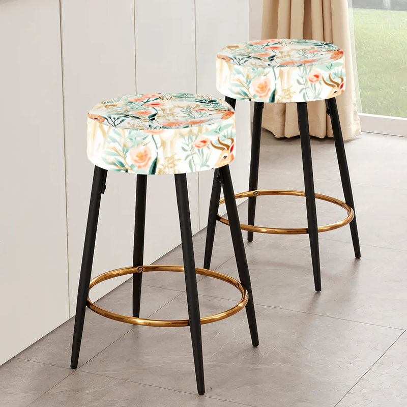 Brough - Animal Print Bar Stools Set Of 2