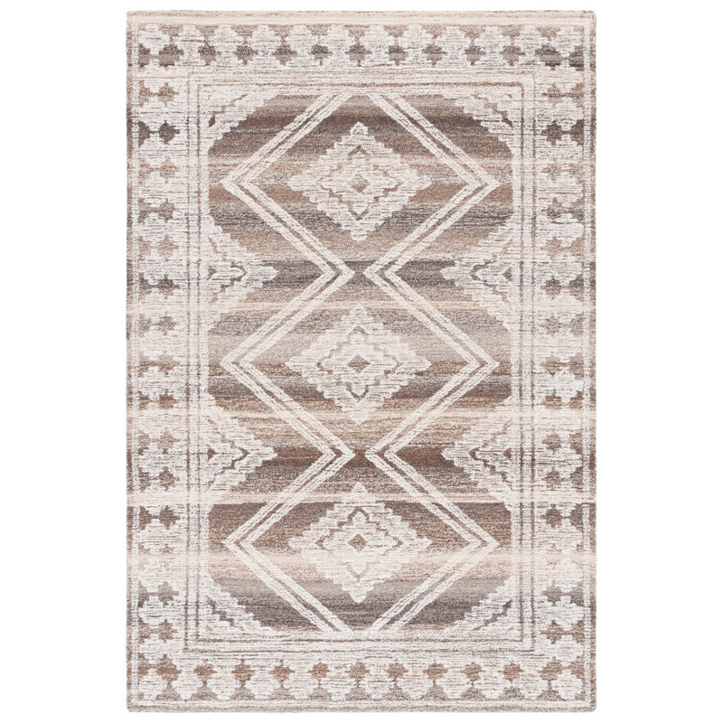 Latrel Hand Tufted Southwestern Indoor/Outdoor Rug, Rectangle 4' x 6'