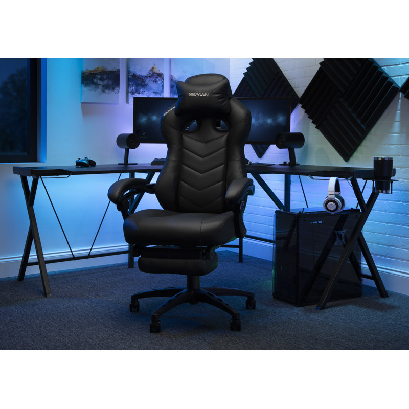 RESPAWN 110 Pro Gaming Chair - Gaming Chair with Footrest, Reclining Gaming Chair, Video Gaming Computer Desk Chair, Adjustable Desk Chair, Gaming Chairs For Adults With Headrest Pillow
