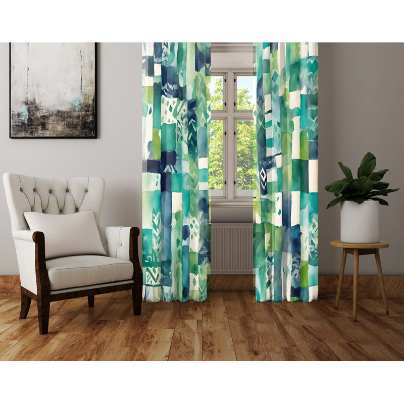 Semi Sheer Curtain Pair, 40" W x 82" L