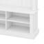 Portemanteau avec banc et rangement pour chaussures pour l'entrée, portemanteau avec 3 crochets et espace de rangement ouvert-1256932280