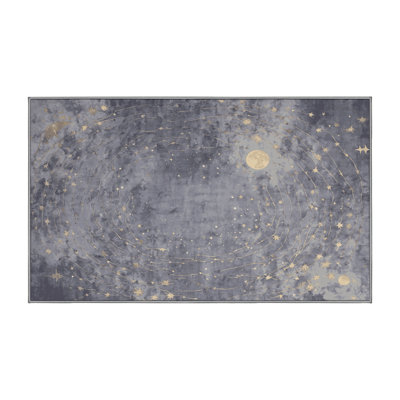 Machine Washable Gray Area Rug