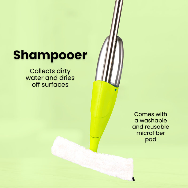 5-in-1 Cleaning Kit with Spray Mop, Sweeper, and Window Squeegee