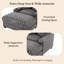 Chaise longue surdimensionnée en velours côtelé avec dossier réglable, station de charge intégrée, porte-gobelet et coussin décoratif-943835390
